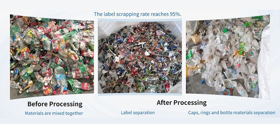 PET Bottle Recycling Process - LABEL REMOVAL & FLUSHING MODULE